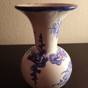 Signed Vestal Handpainted Portugal Ceramic 7" Decorative Vase